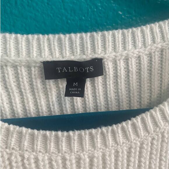 Talbots Ombre Lavender and Teal Knit Long Sleeve Sweater Women's Medium - Picture 3 of 9